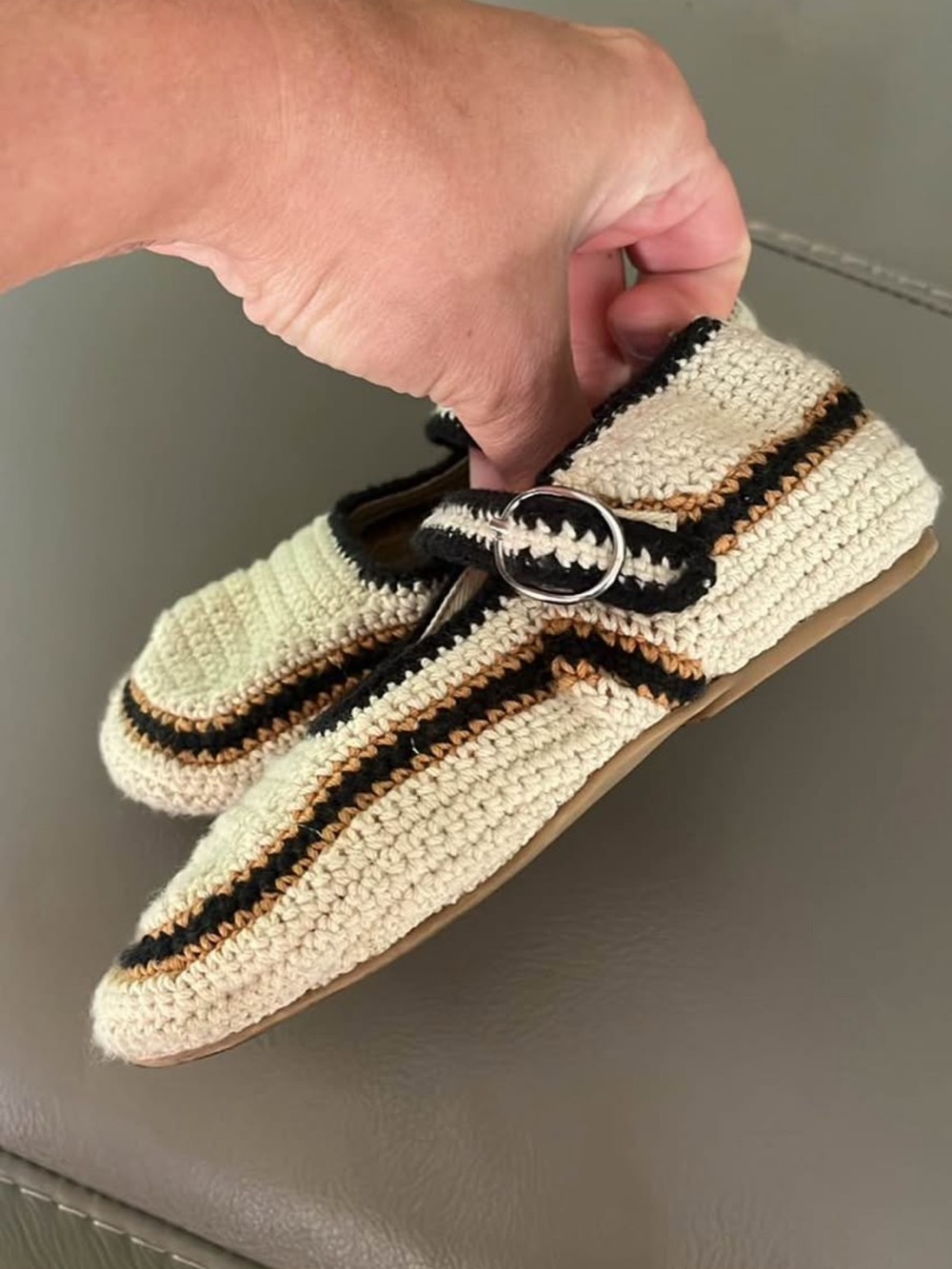 Zara Crochet Mary Jane Shoes Size 25